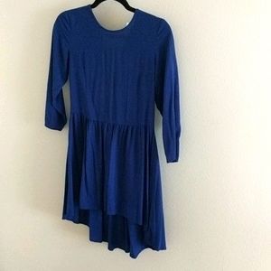 Blue flowy long top or short dress
